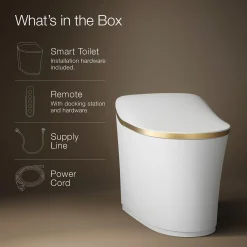 One-piece elongated smart toilet, dual-flush^Kohler Clearance