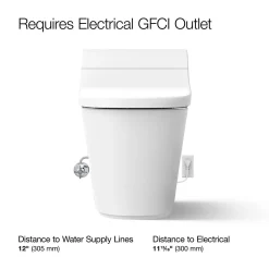 One-piece elongated smart toilet, dual-flush^Kohler New