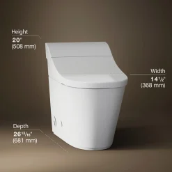 One-piece elongated smart toilet, dual-flush^Kohler New