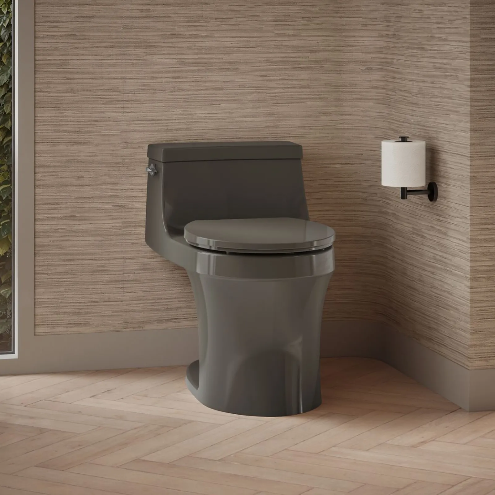 One-piece round-front toilet, 1.28 gpf^Kohler