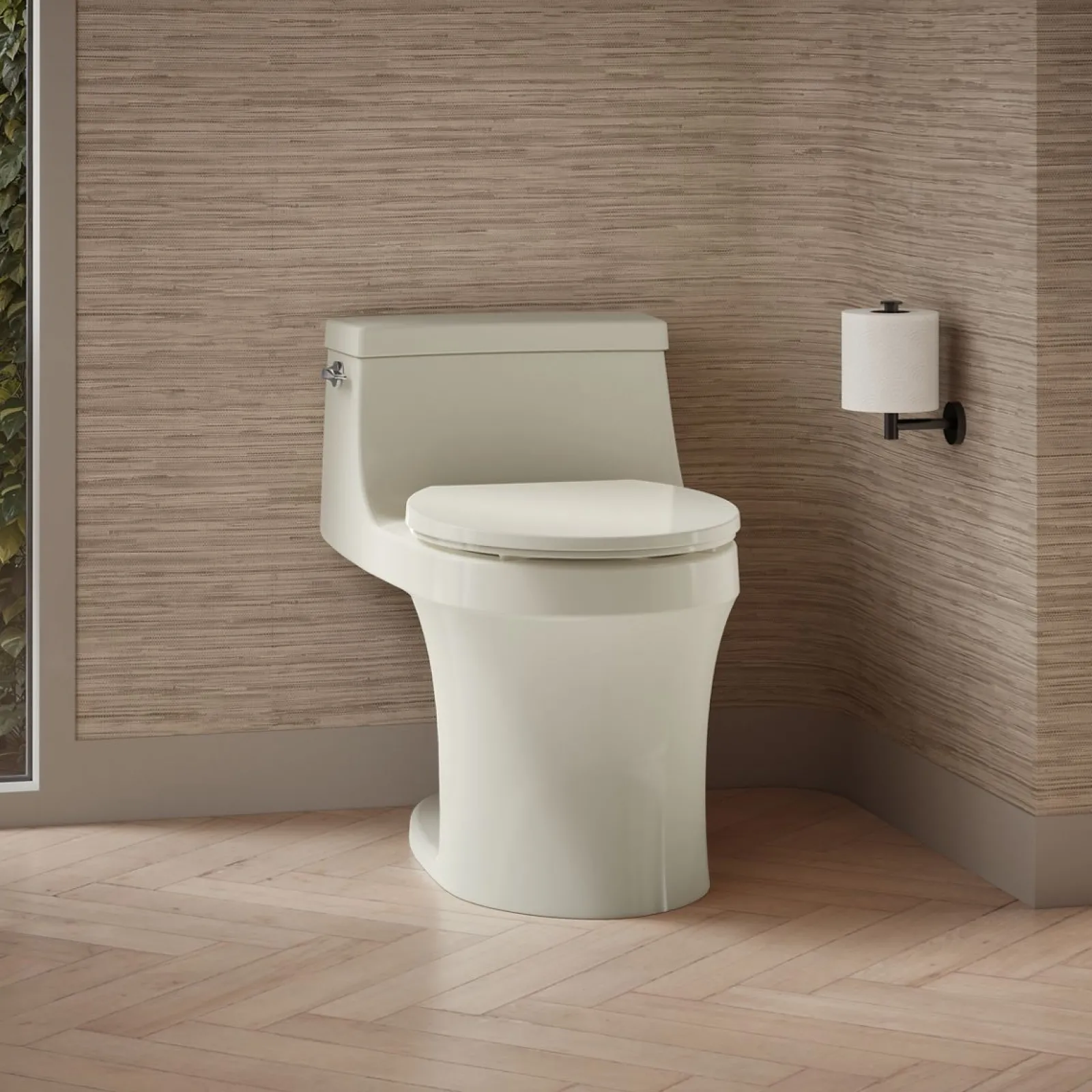 One-piece round-front toilet, 1.28 gpf^Kohler