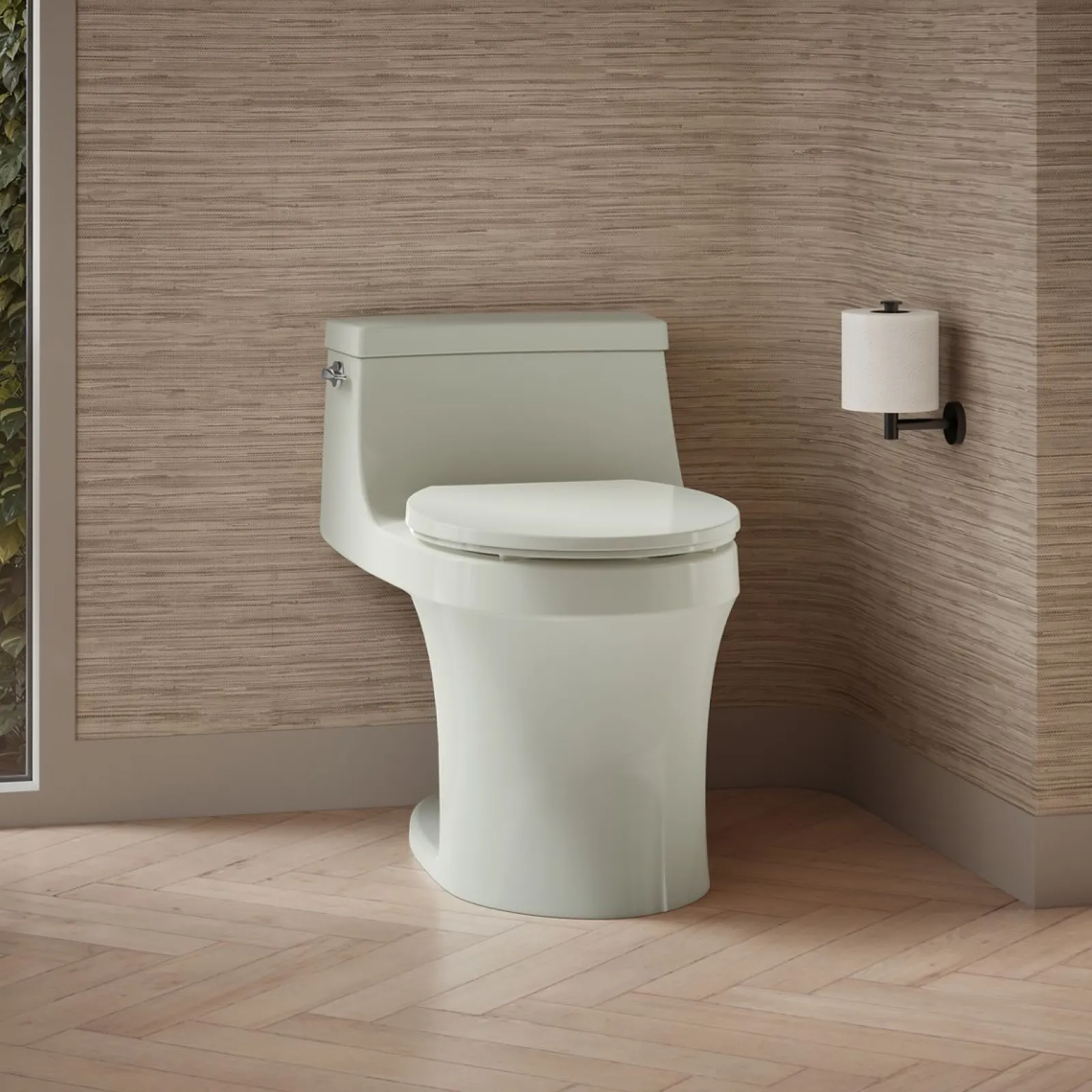 One-piece round-front toilet, 1.28 gpf^Kohler