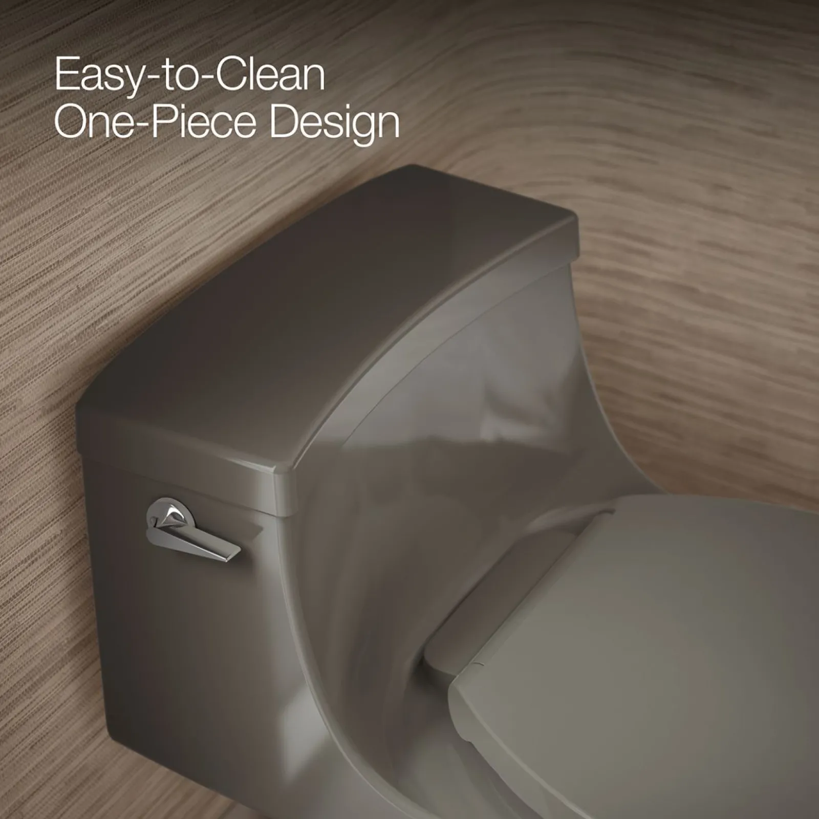 One-piece round-front toilet, 1.28 gpf^Kohler