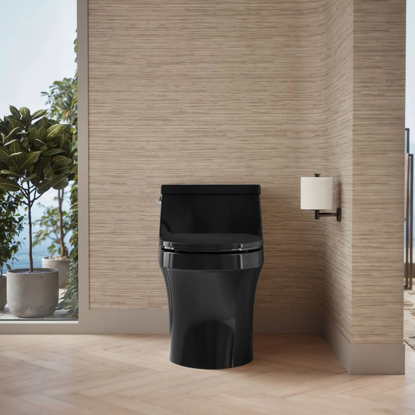 One-piece round-front toilet, 1.28 gpf^Kohler