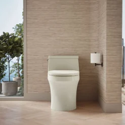 One-piece round-front toilet, 1.28 gpf^Kohler