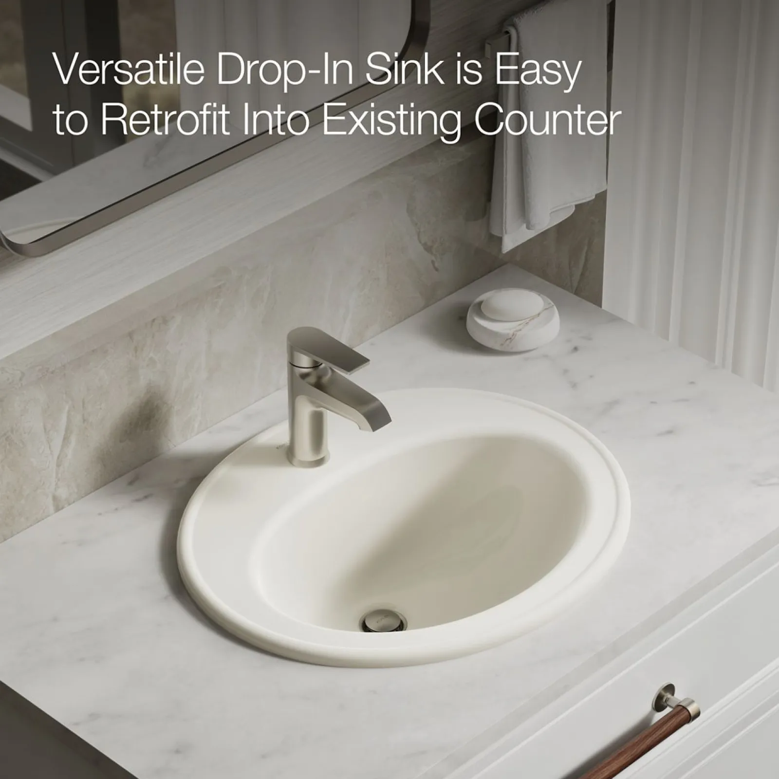 20-1/4" oval drop-in bathroom sink^Kohler Outlet