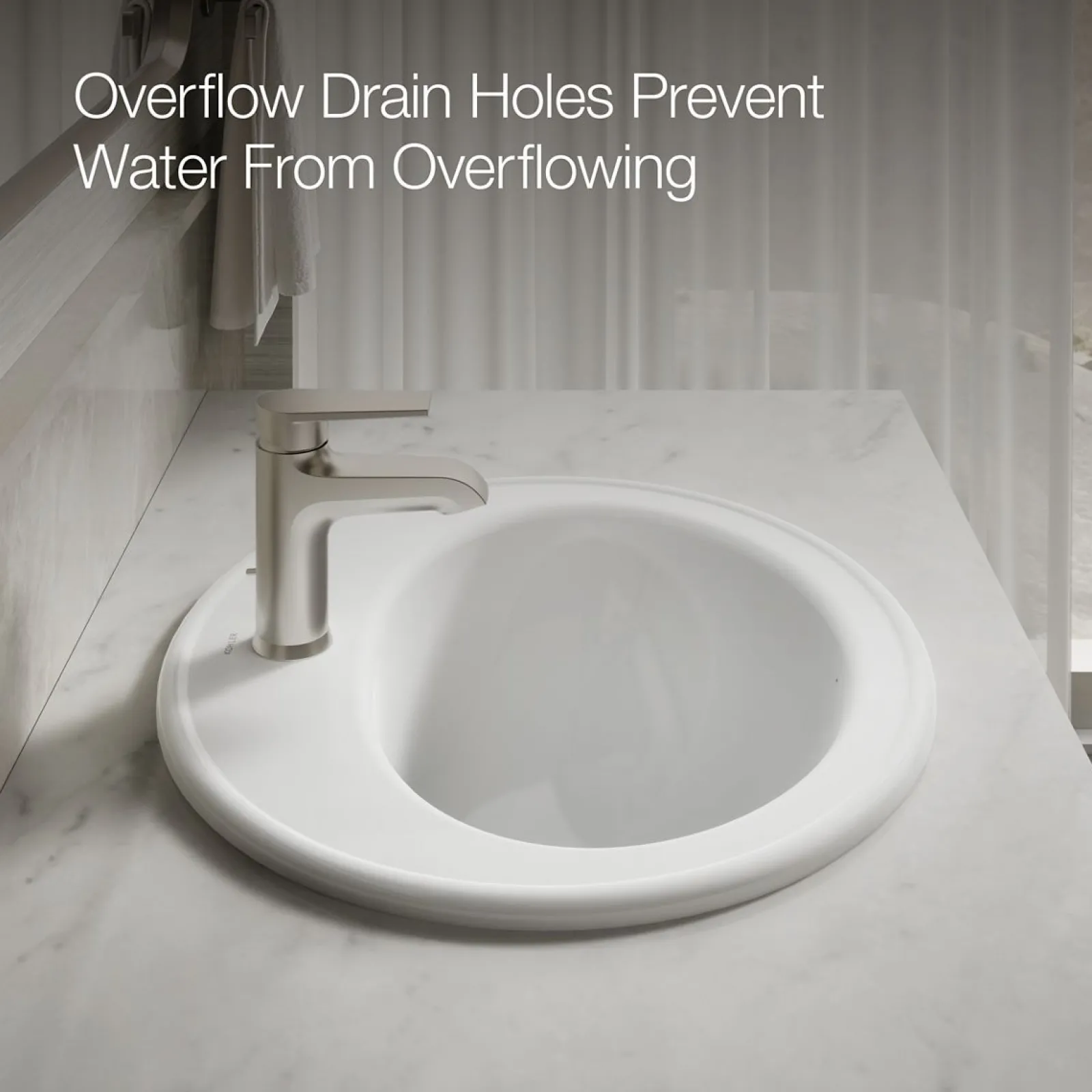 20-1/4" oval drop-in bathroom sink^Kohler Outlet