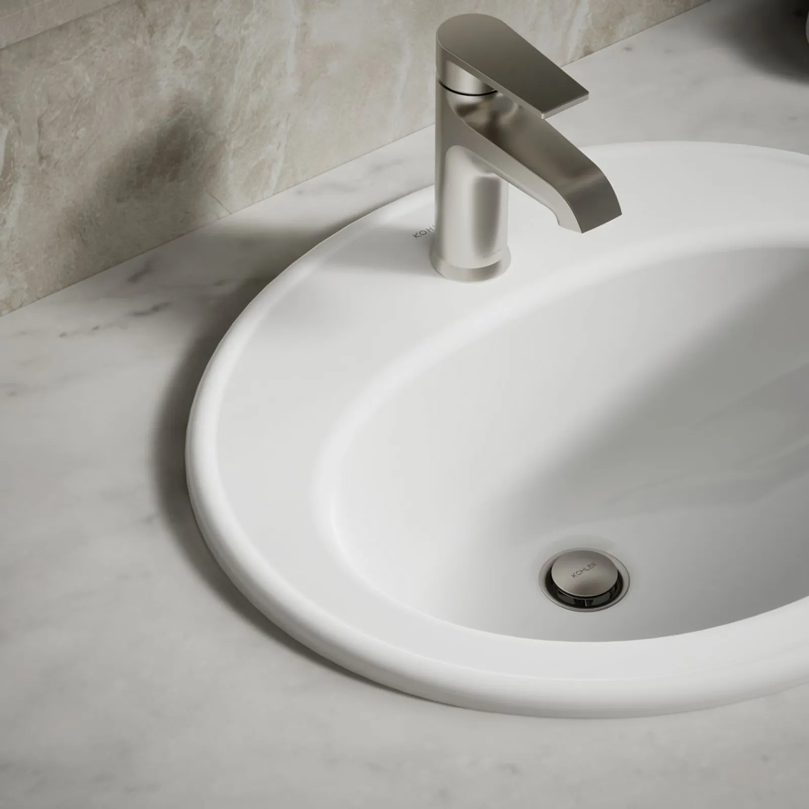 20-1/4" oval drop-in bathroom sink^Kohler Outlet
