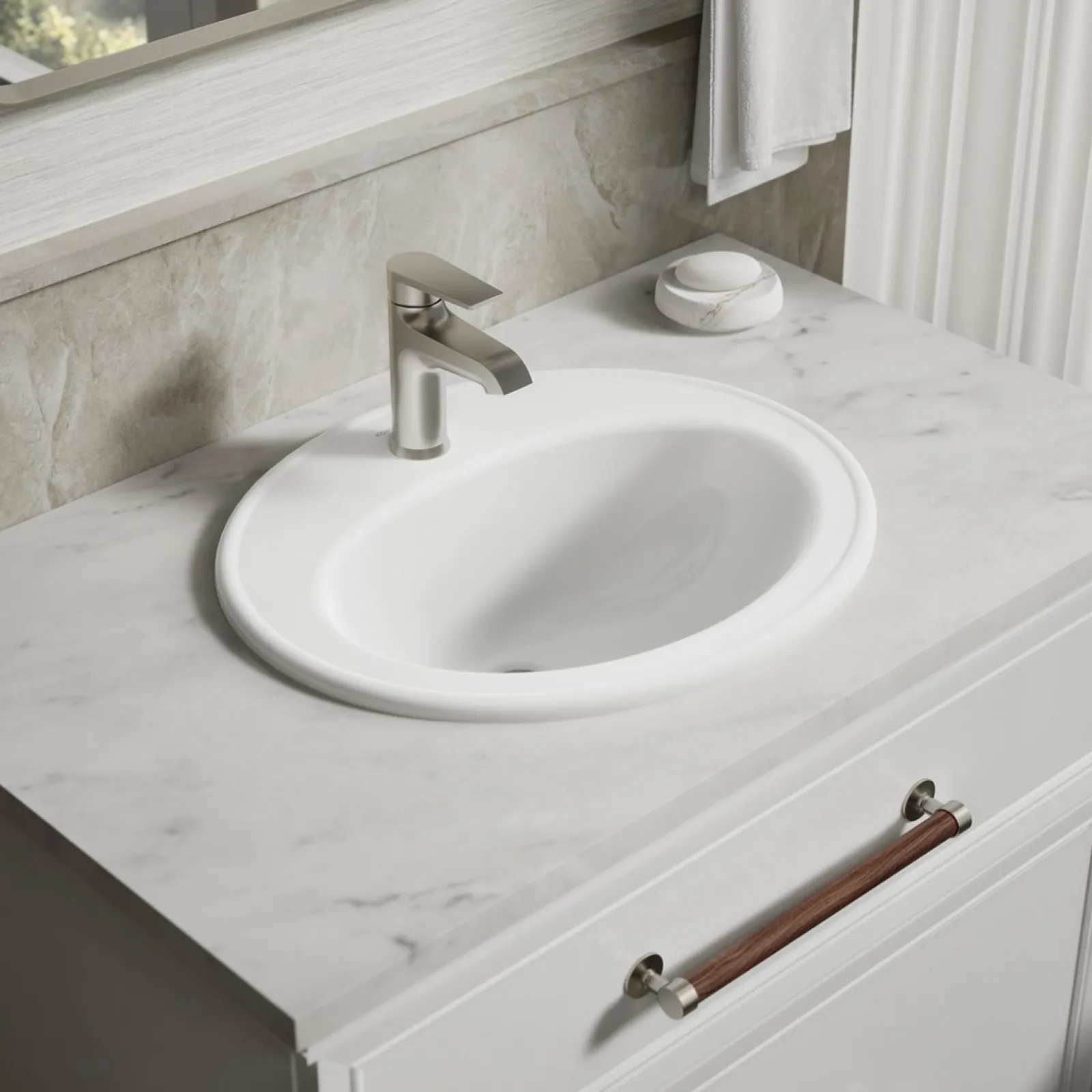 20-1/4" oval drop-in bathroom sink^Kohler Outlet