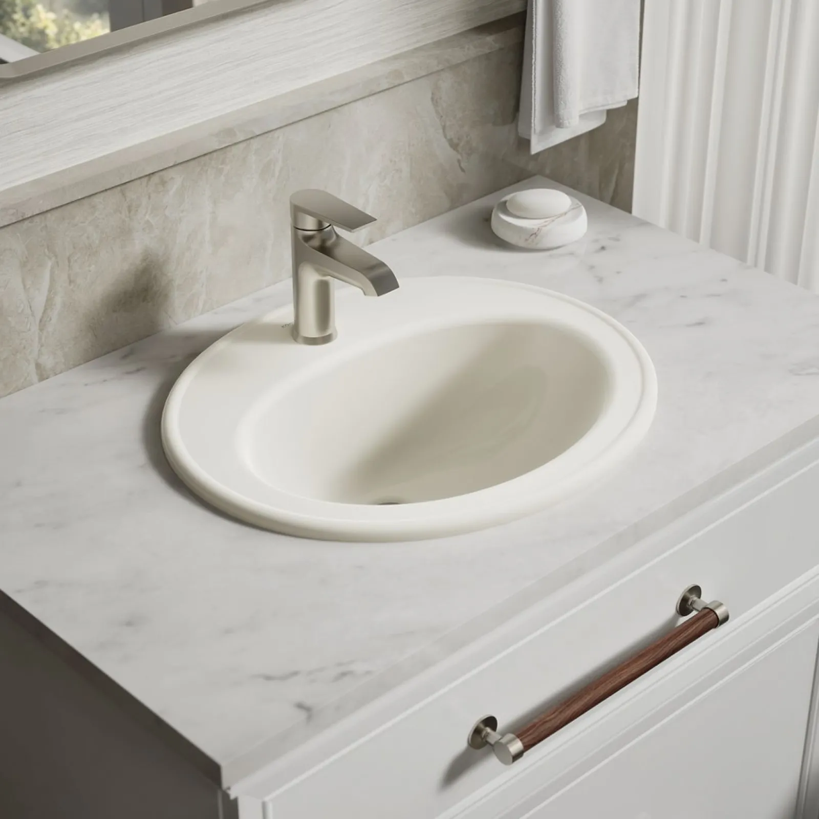 20-1/4" oval drop-in bathroom sink^Kohler Outlet
