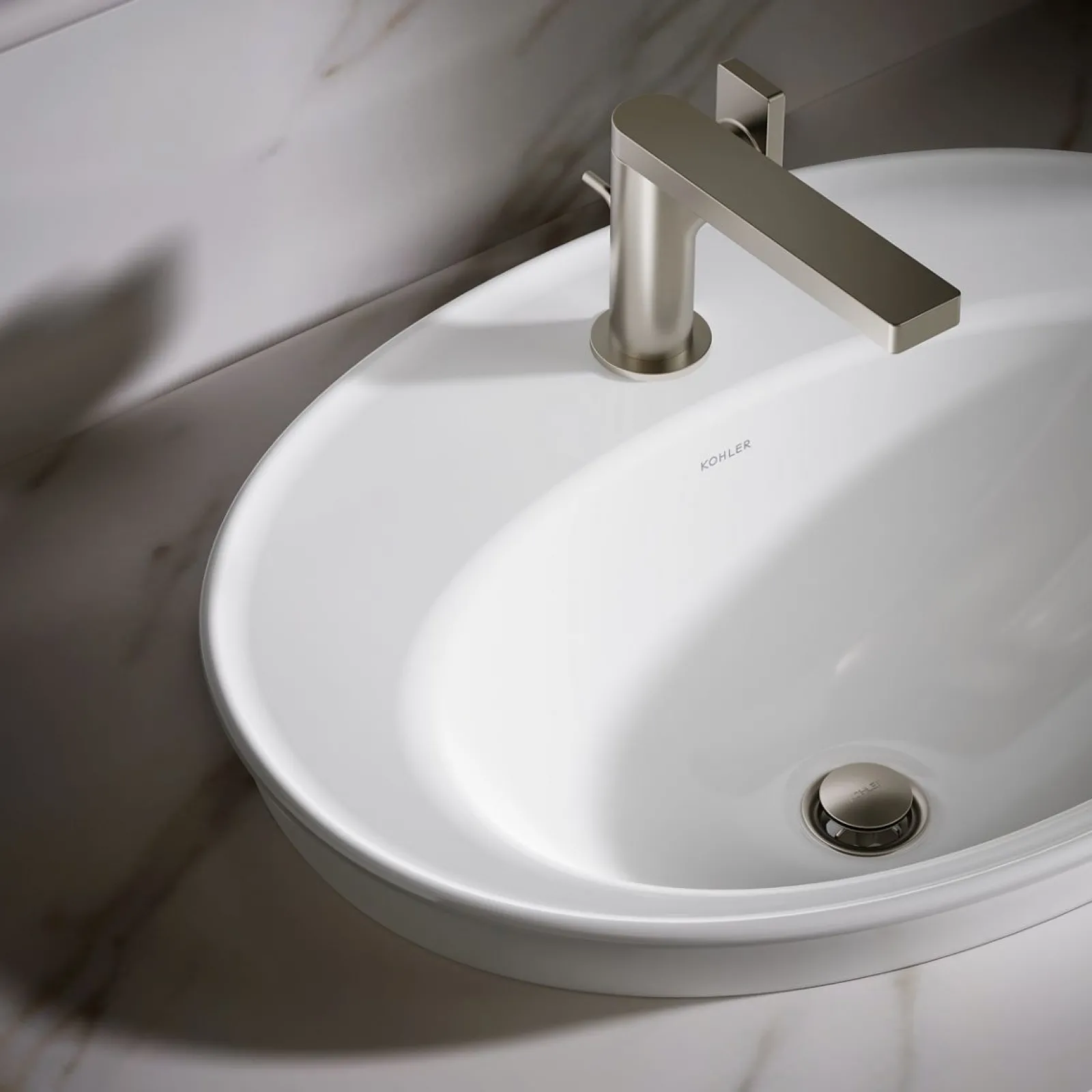 22-1/4" oval drop-in bathroom sink^Kohler Outlet