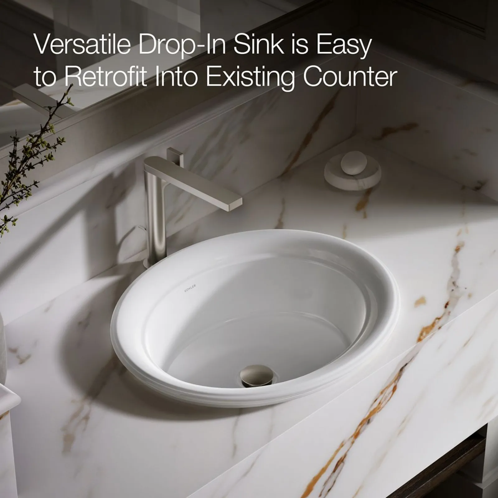 21" oval drop-in bathroom sink^Kohler Sale