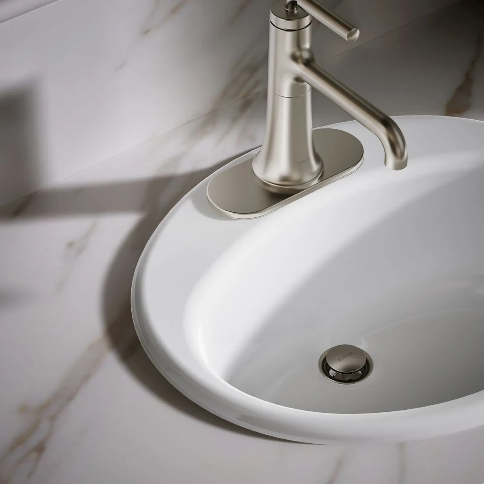19-1/4" oval drop-in bathroom sink^Kohler Best