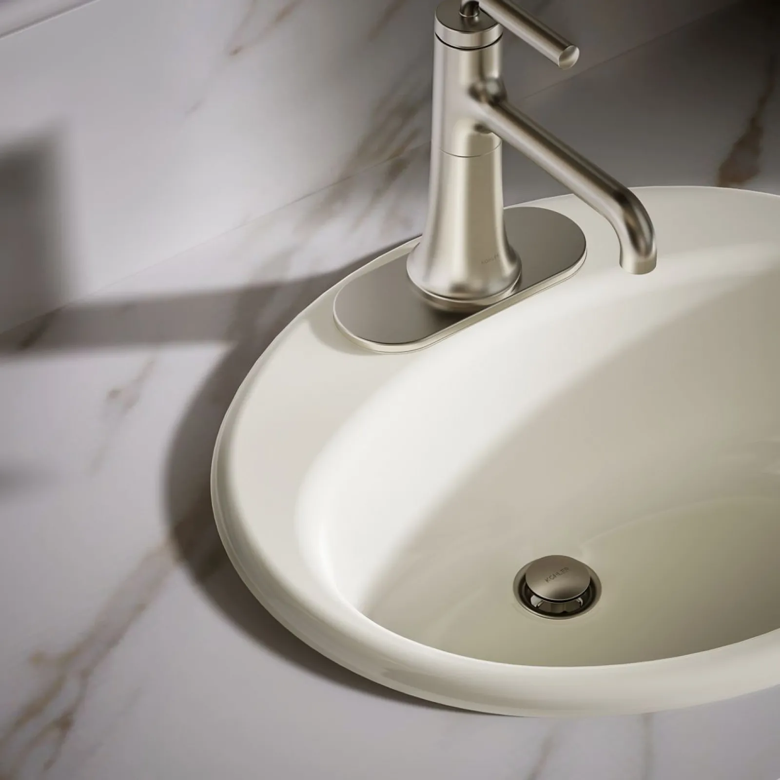 19-1/4" oval drop-in bathroom sink^Kohler Best