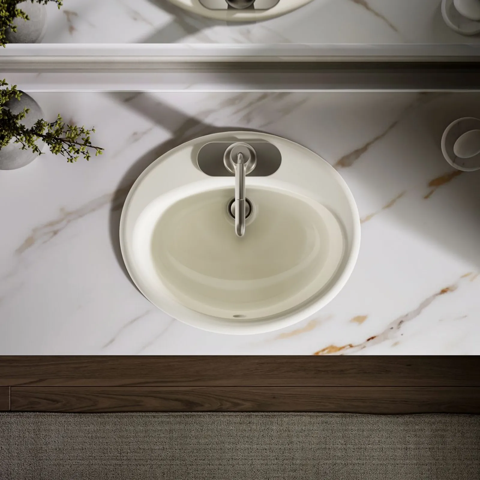 19-1/4" oval drop-in bathroom sink^Kohler Best