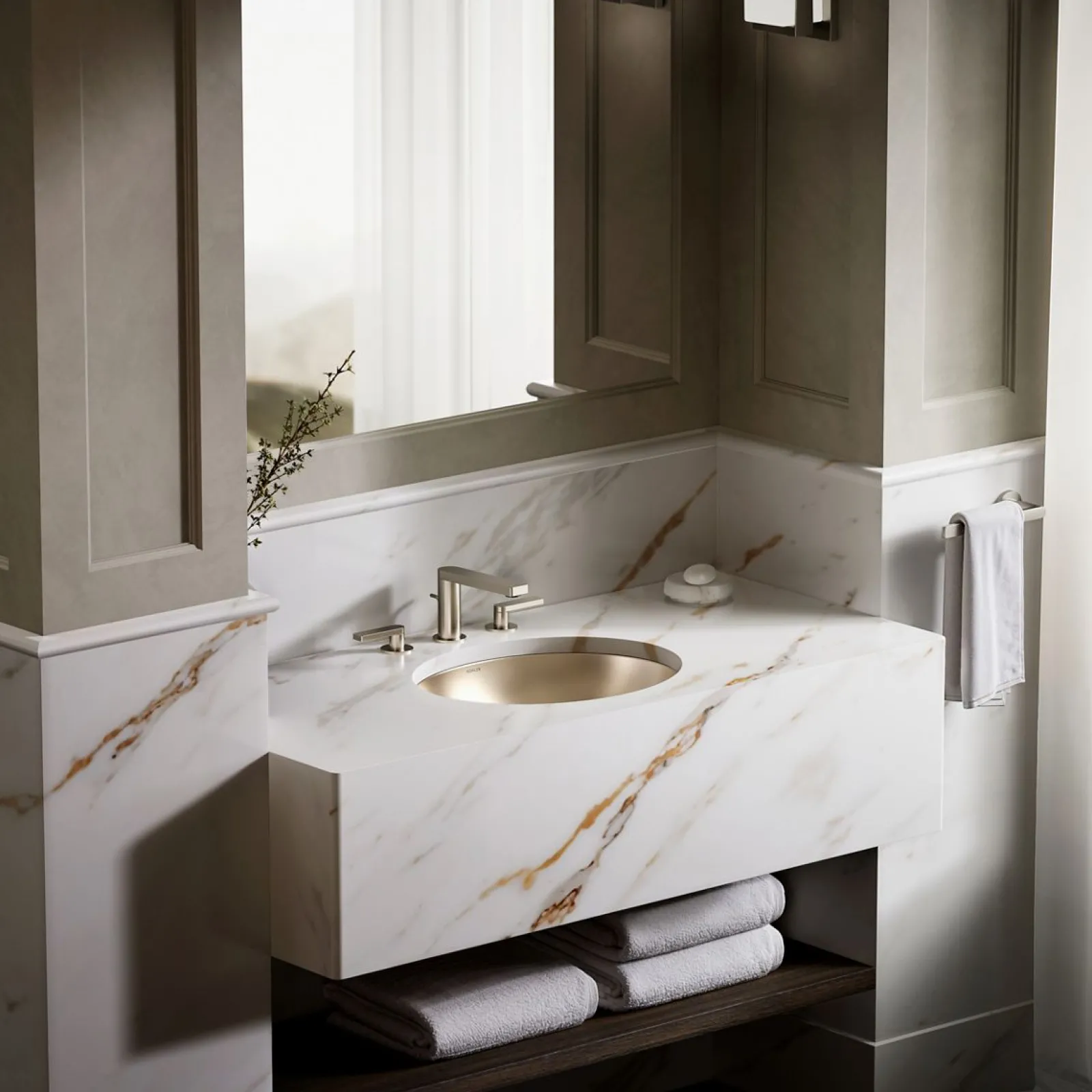 20" oval drop-in/undermount bathroom sink, no overflow^Kohler New