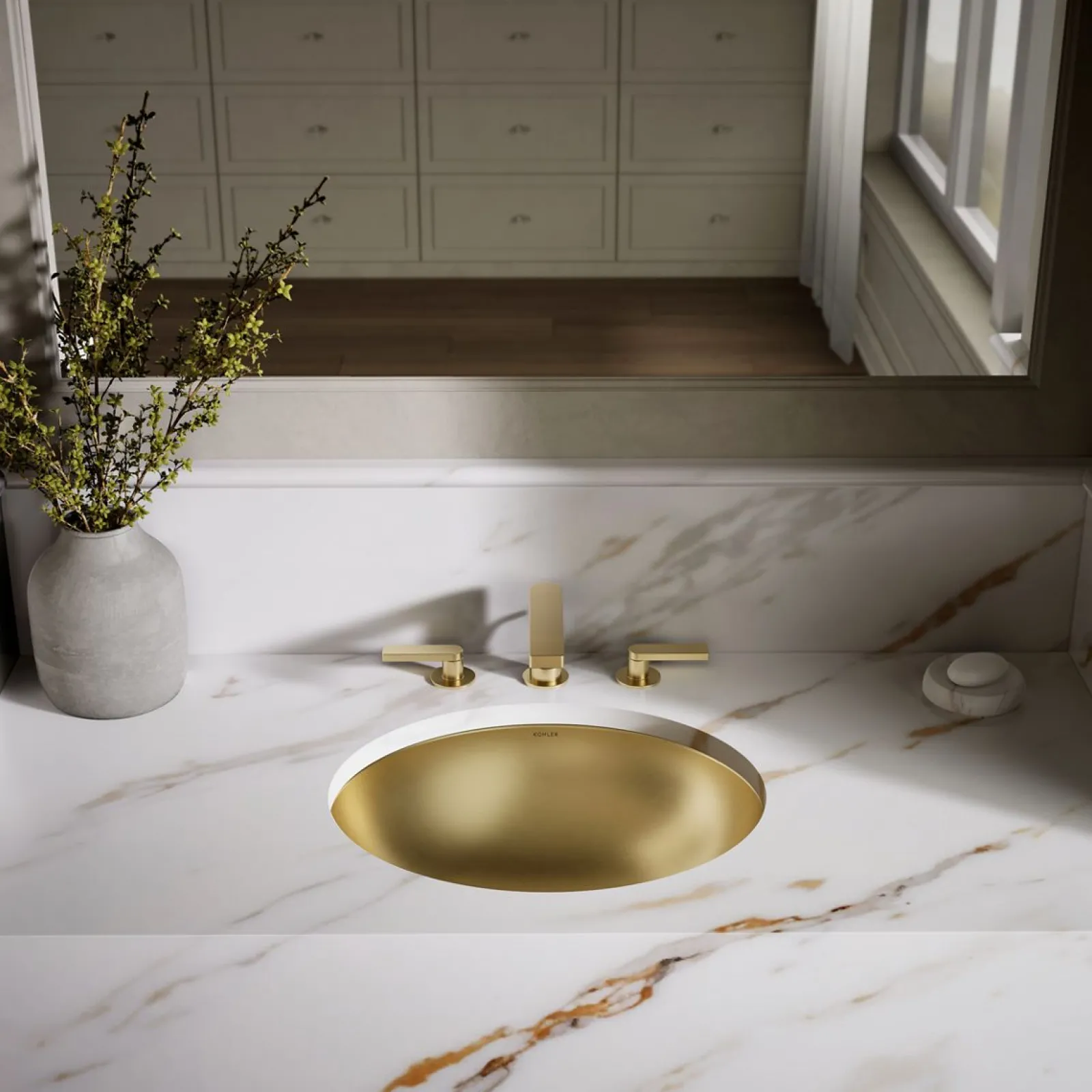 20" oval drop-in/undermount bathroom sink, no overflow^Kohler New