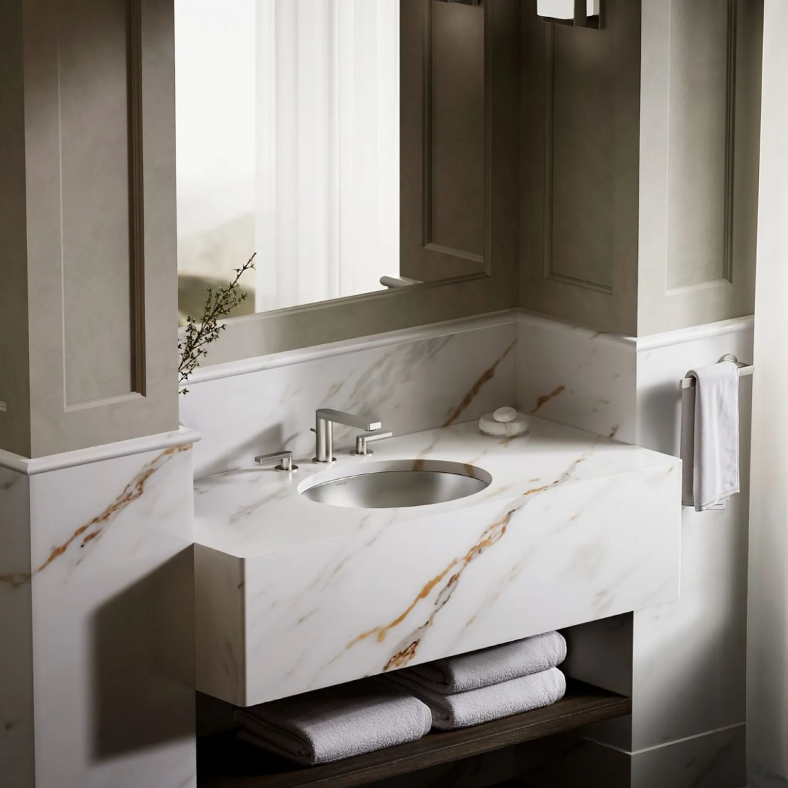 20" oval drop-in/undermount bathroom sink, no overflow^Kohler New