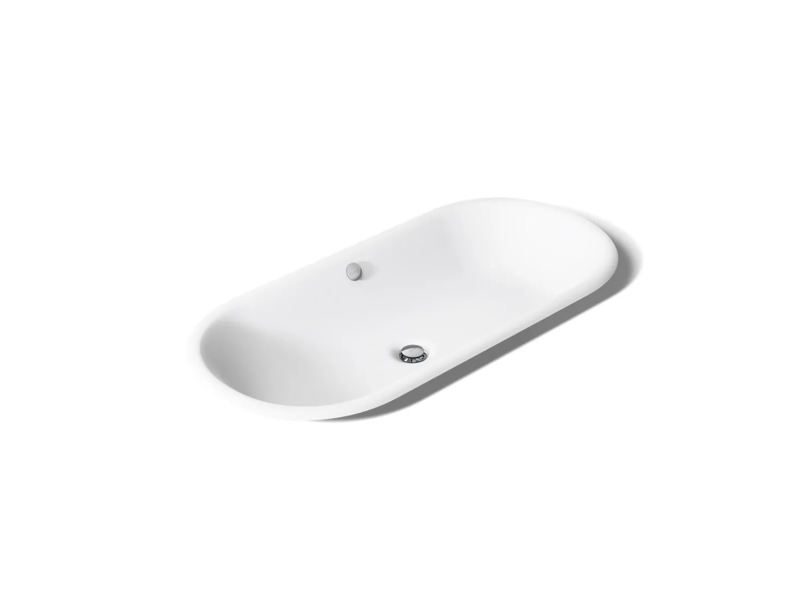 33" oval drop-in/undermount/vessel bathroom sink with Iron Black painted underside^Kohler Hot