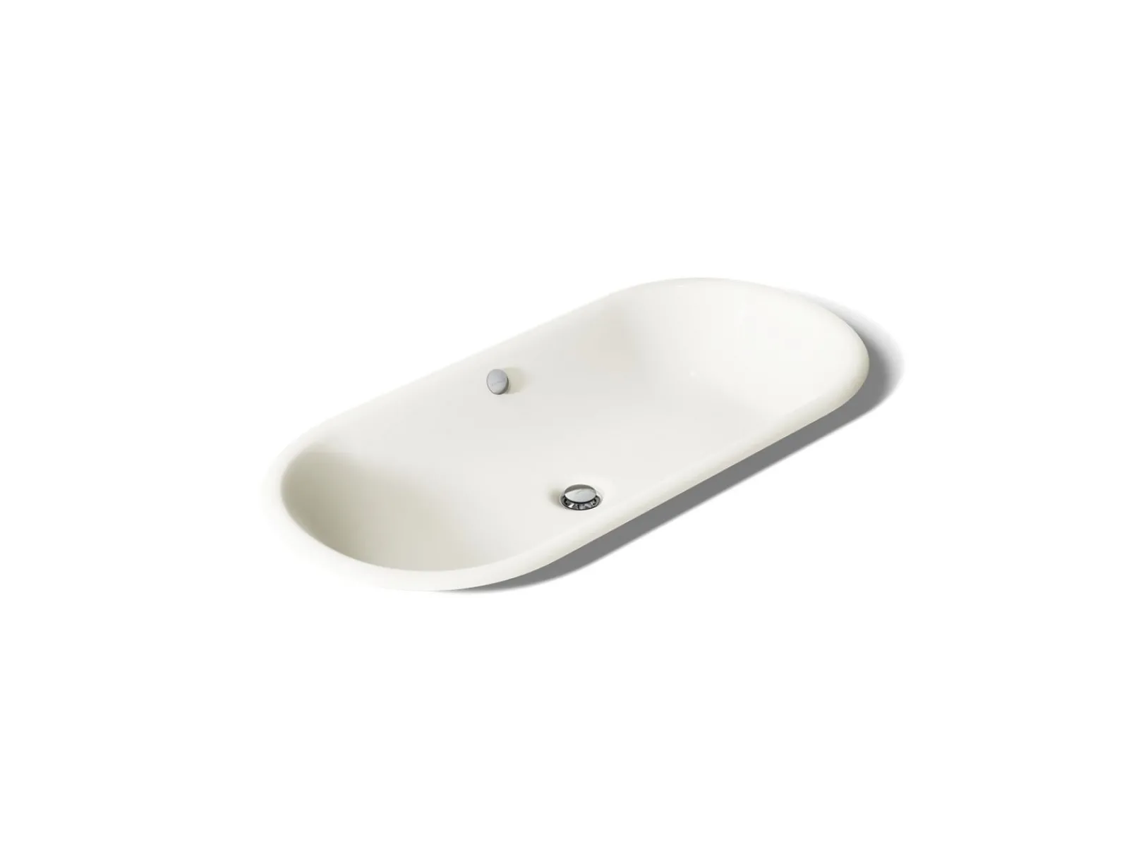 33" oval drop-in/undermount/vessel bathroom sink with Iron Black painted underside^Kohler Hot