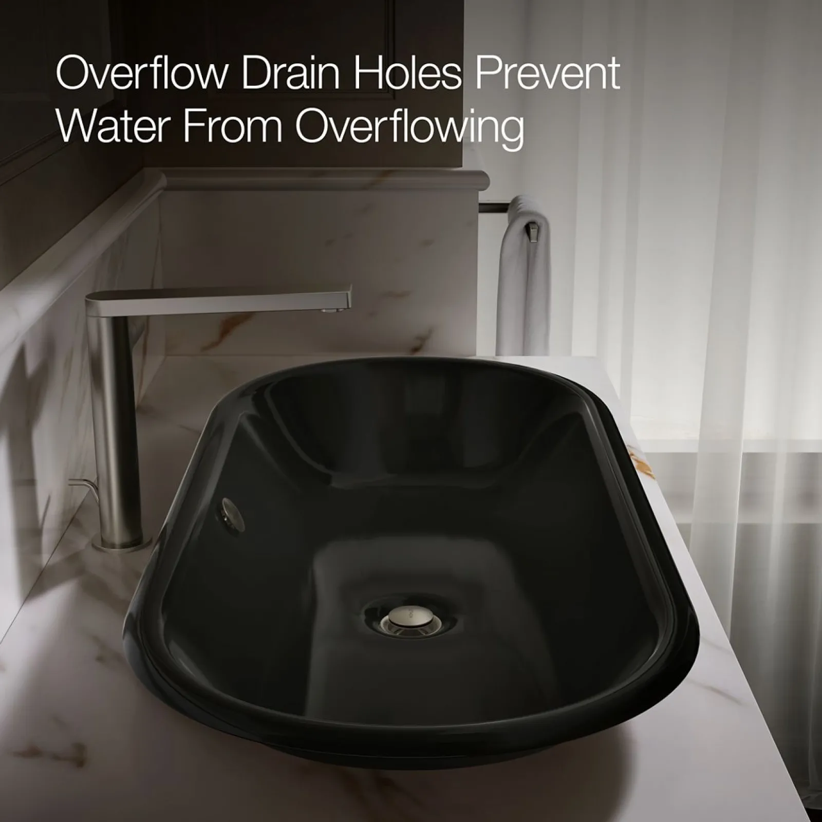 33" oval drop-in/undermount/vessel bathroom sink with Iron Black painted underside^Kohler Hot
