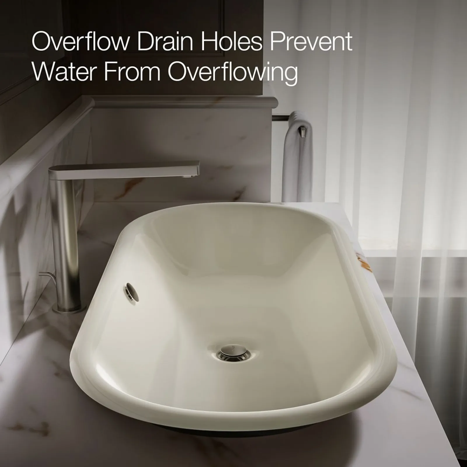 33" oval drop-in/undermount/vessel bathroom sink with Iron Black painted underside^Kohler Hot
