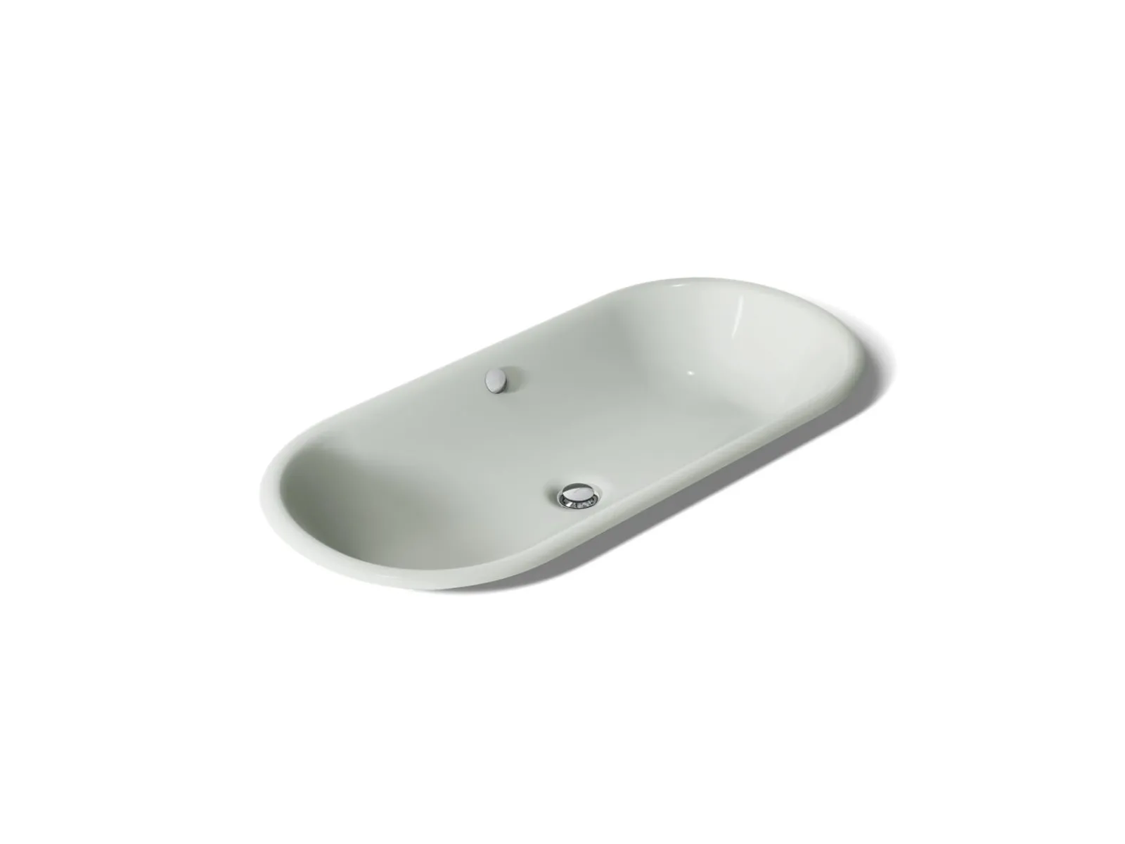 33" oval drop-in/undermount/vessel bathroom sink with Iron Black painted underside^Kohler Hot