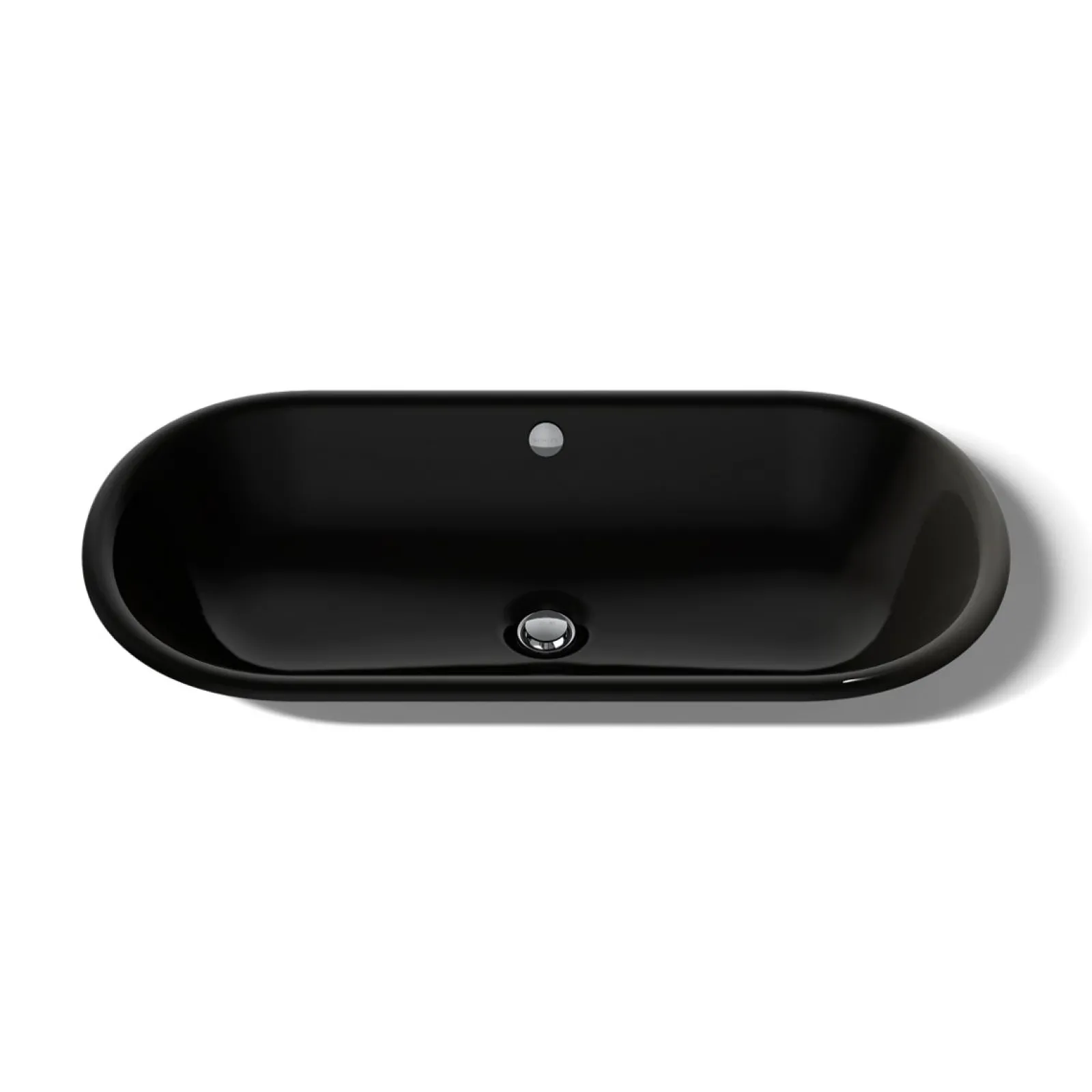 33" oval drop-in/undermount/vessel bathroom sink with Iron Black painted underside^Kohler Hot