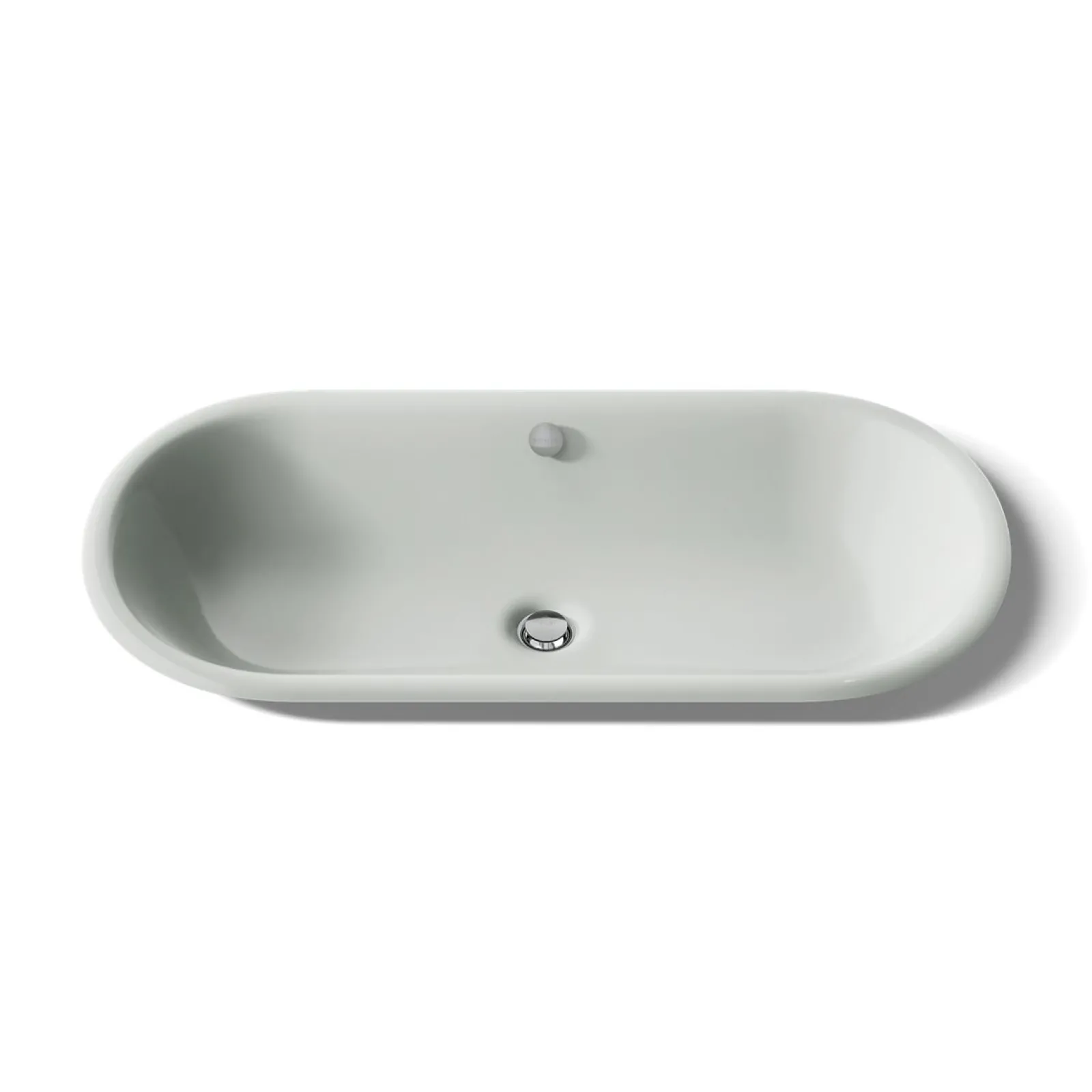 33" oval drop-in/undermount/vessel bathroom sink with Iron Black painted underside^Kohler Hot
