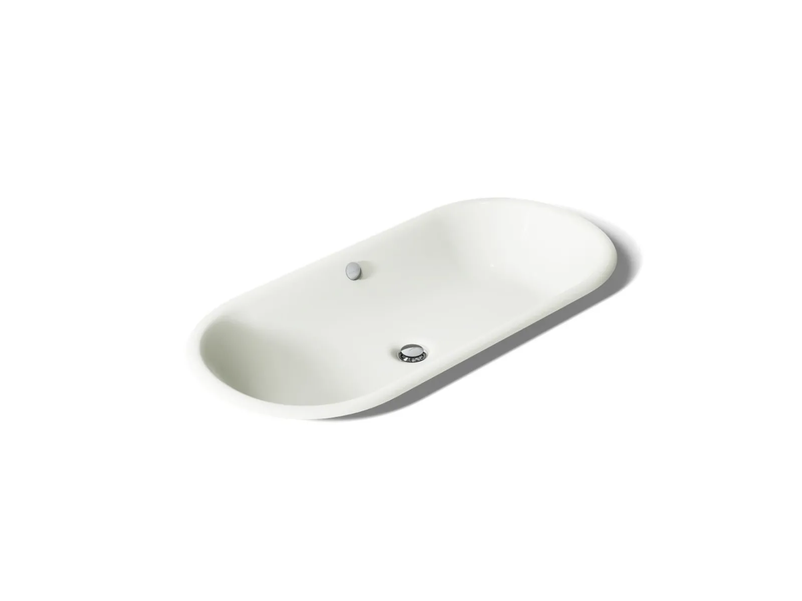 33" oval drop-in/undermount/vessel bathroom sink with Iron Black painted underside^Kohler Hot