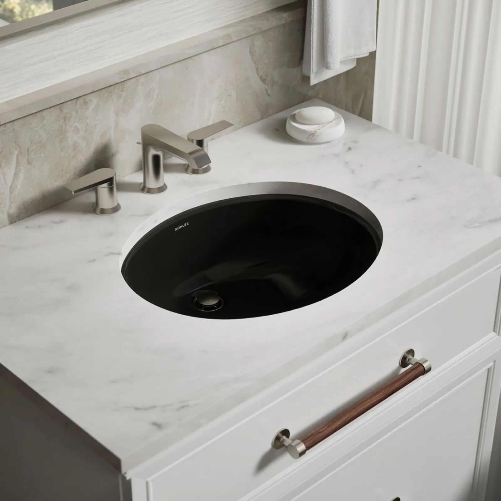 19-1/4" oval undermount bathroom sink^Kohler Best