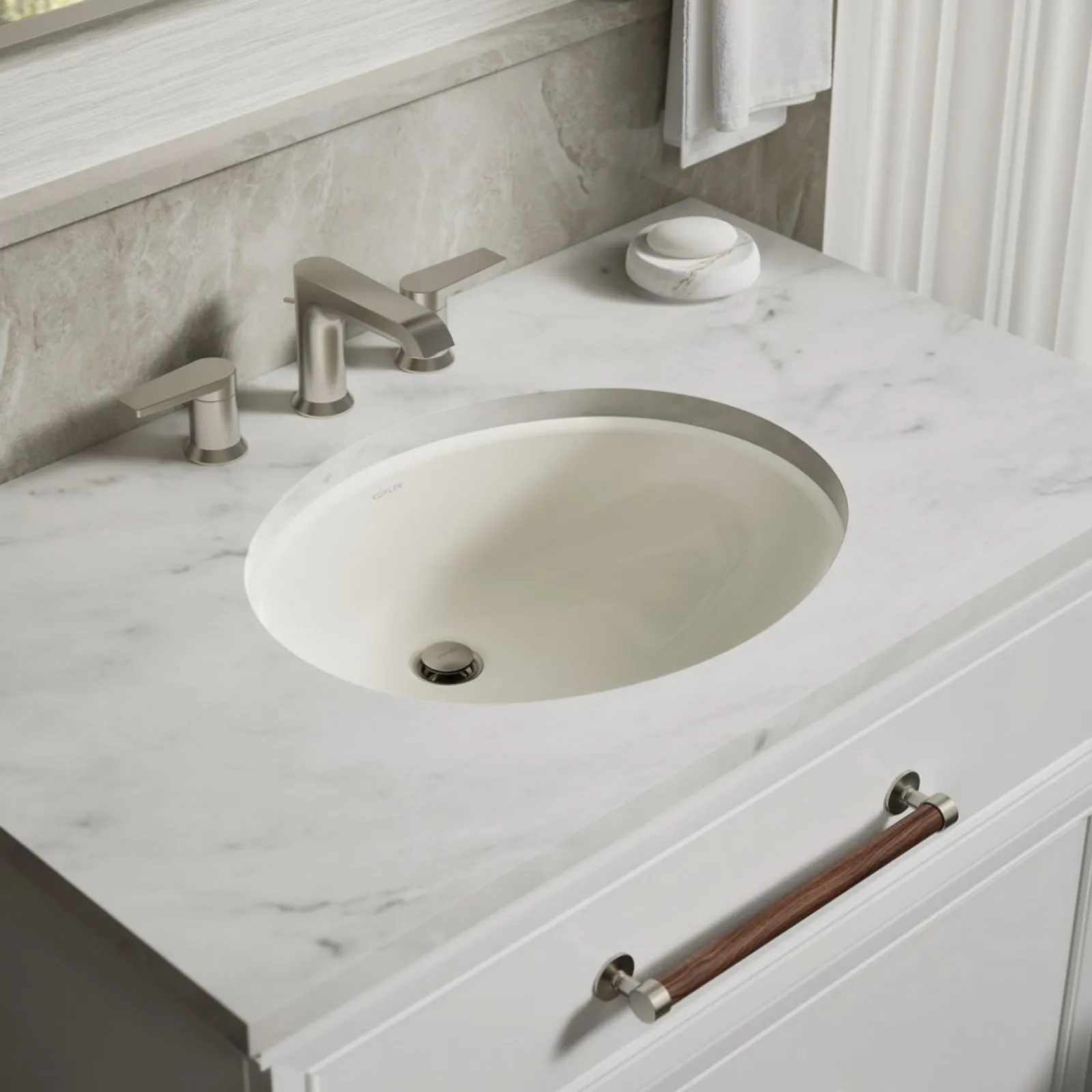 19-1/4" oval undermount bathroom sink^Kohler Best