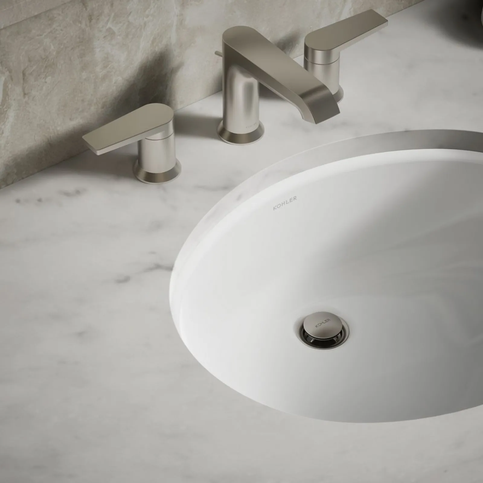 19-1/4" oval undermount bathroom sink^Kohler Best