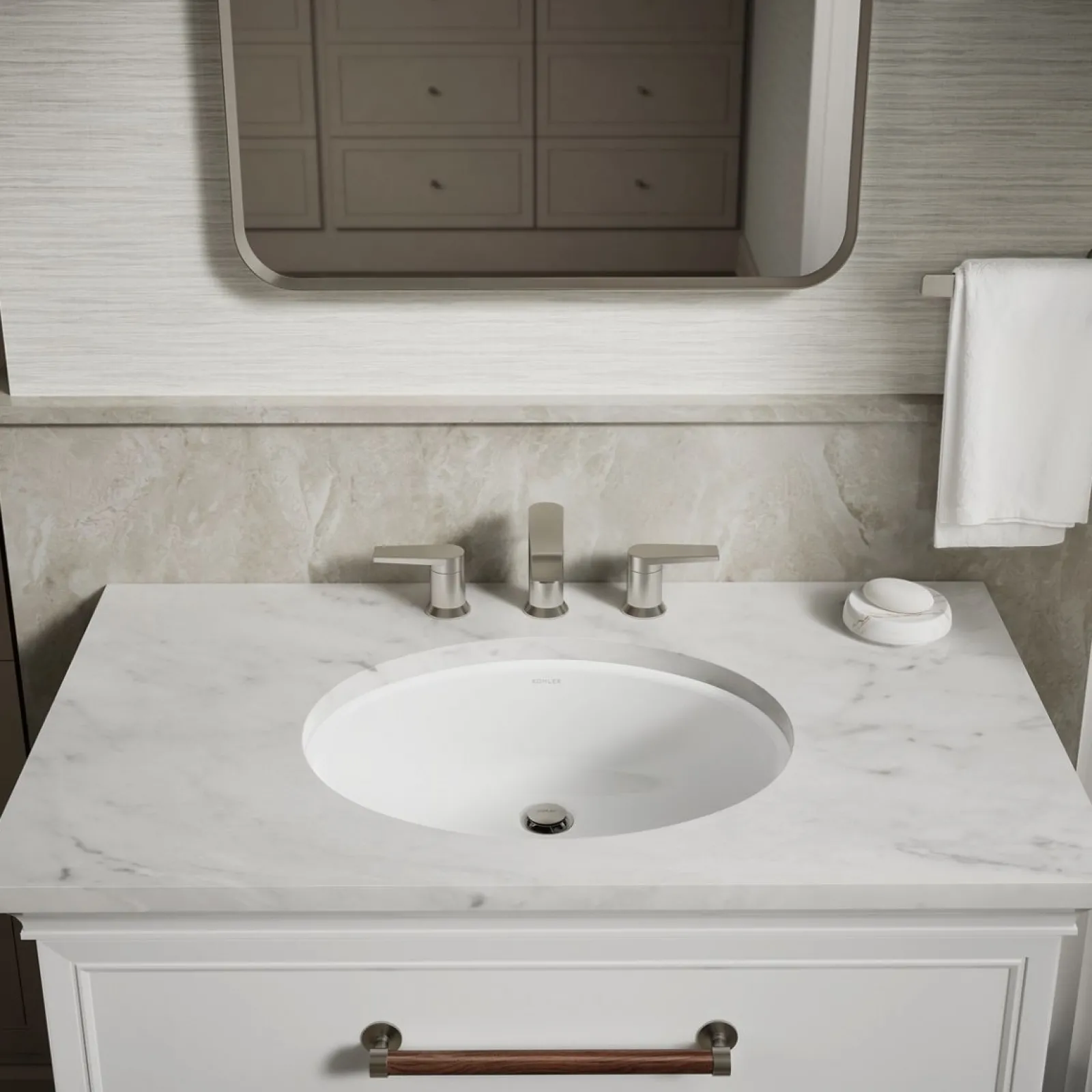 19-1/4" oval undermount bathroom sink^Kohler Best