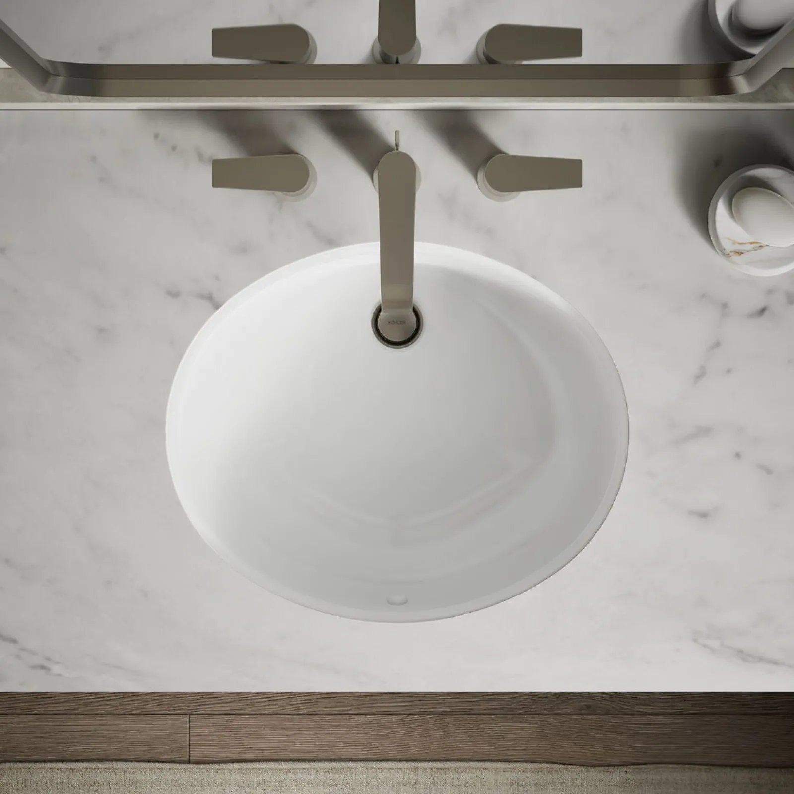 19-1/4" oval undermount bathroom sink^Kohler Best