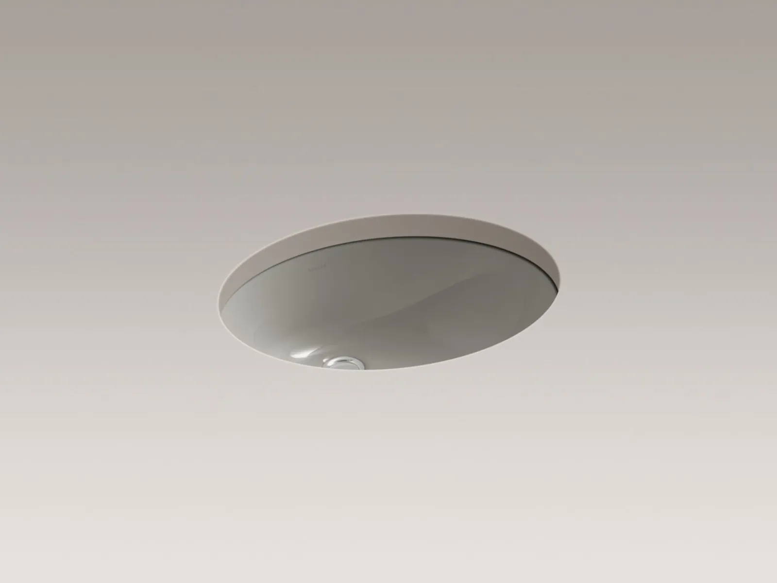 19-1/4" oval undermount bathroom sink with glazed underside, no overflow^Kohler Online
