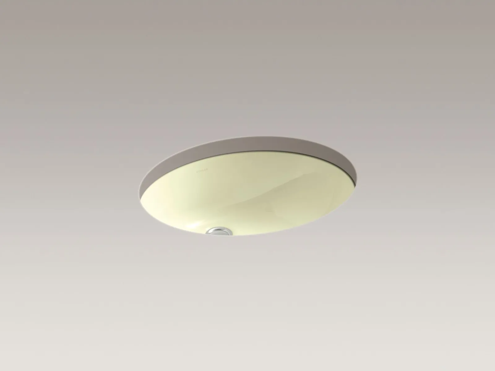 19-1/4" oval undermount bathroom sink with glazed underside, no overflow^Kohler Online