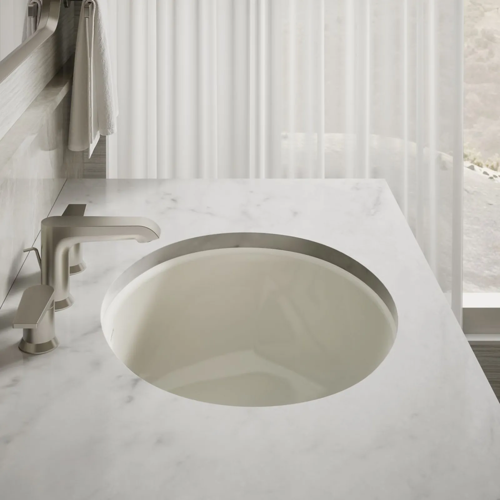 19-1/4" oval undermount bathroom sink with glazed underside, no overflow^Kohler Online