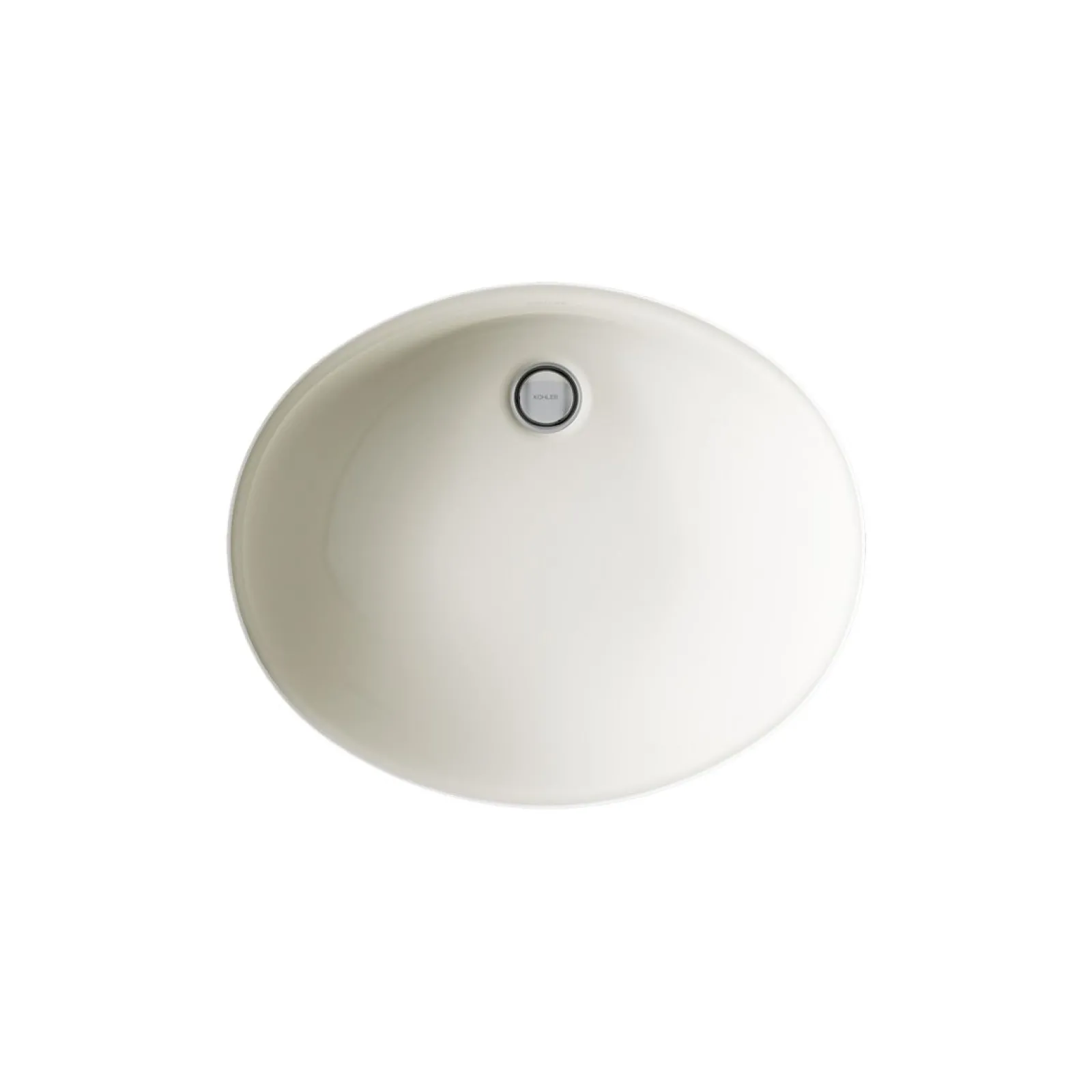 19-1/4" oval undermount bathroom sink with glazed underside, no overflow^Kohler Online