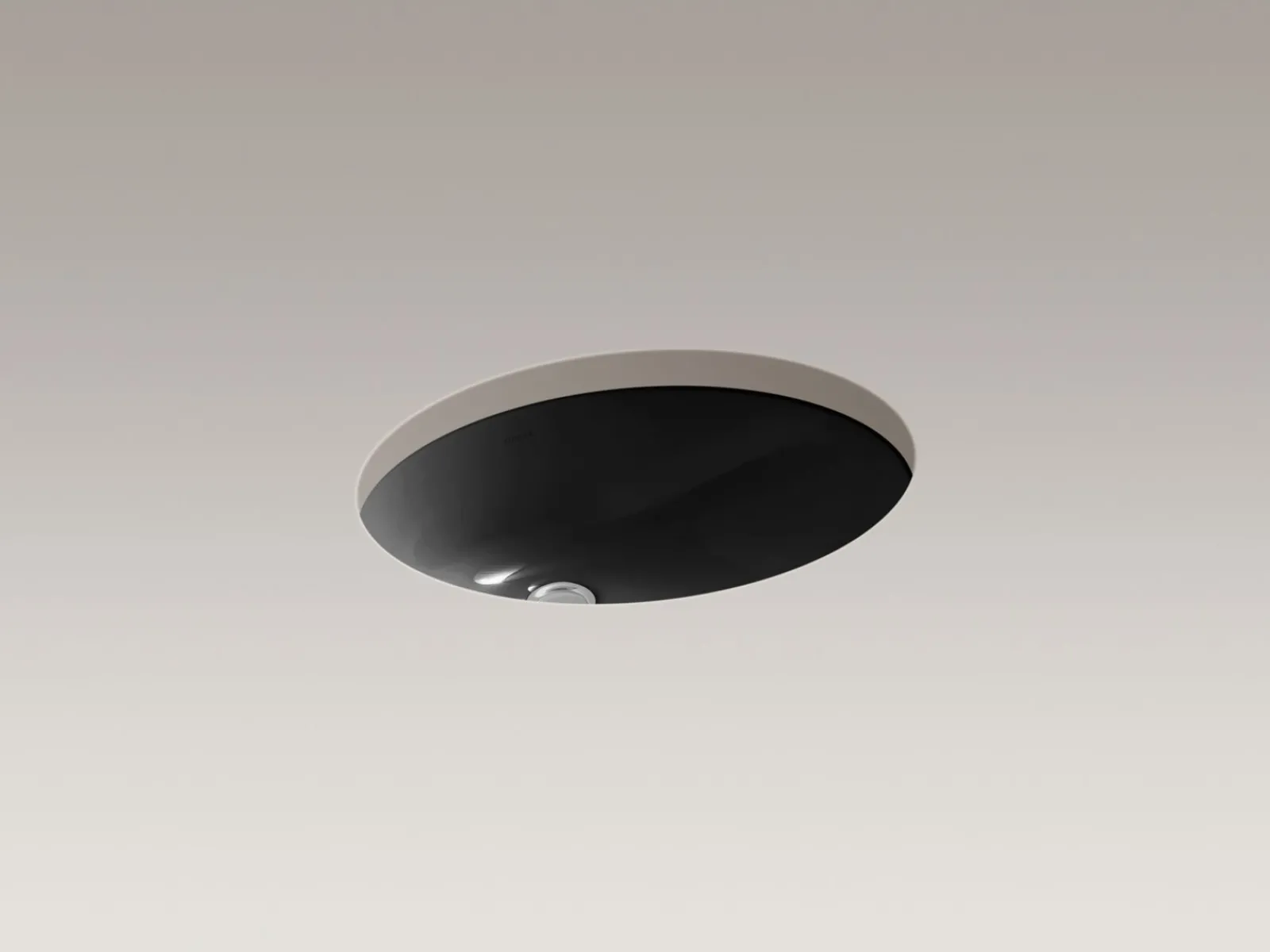 19-1/4" oval undermount bathroom sink with glazed underside, no overflow^Kohler Online