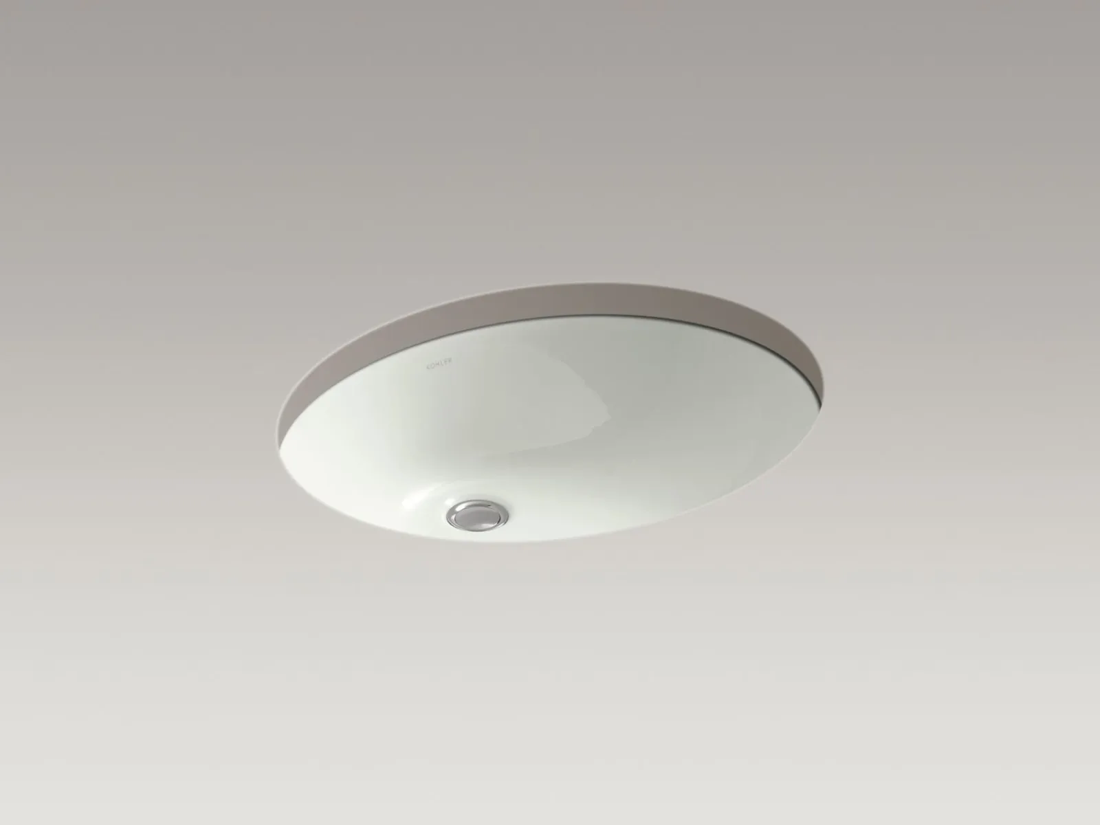 21-1/4" oval undermount bathroom sink with glazed underside, no overflow^Kohler Sale