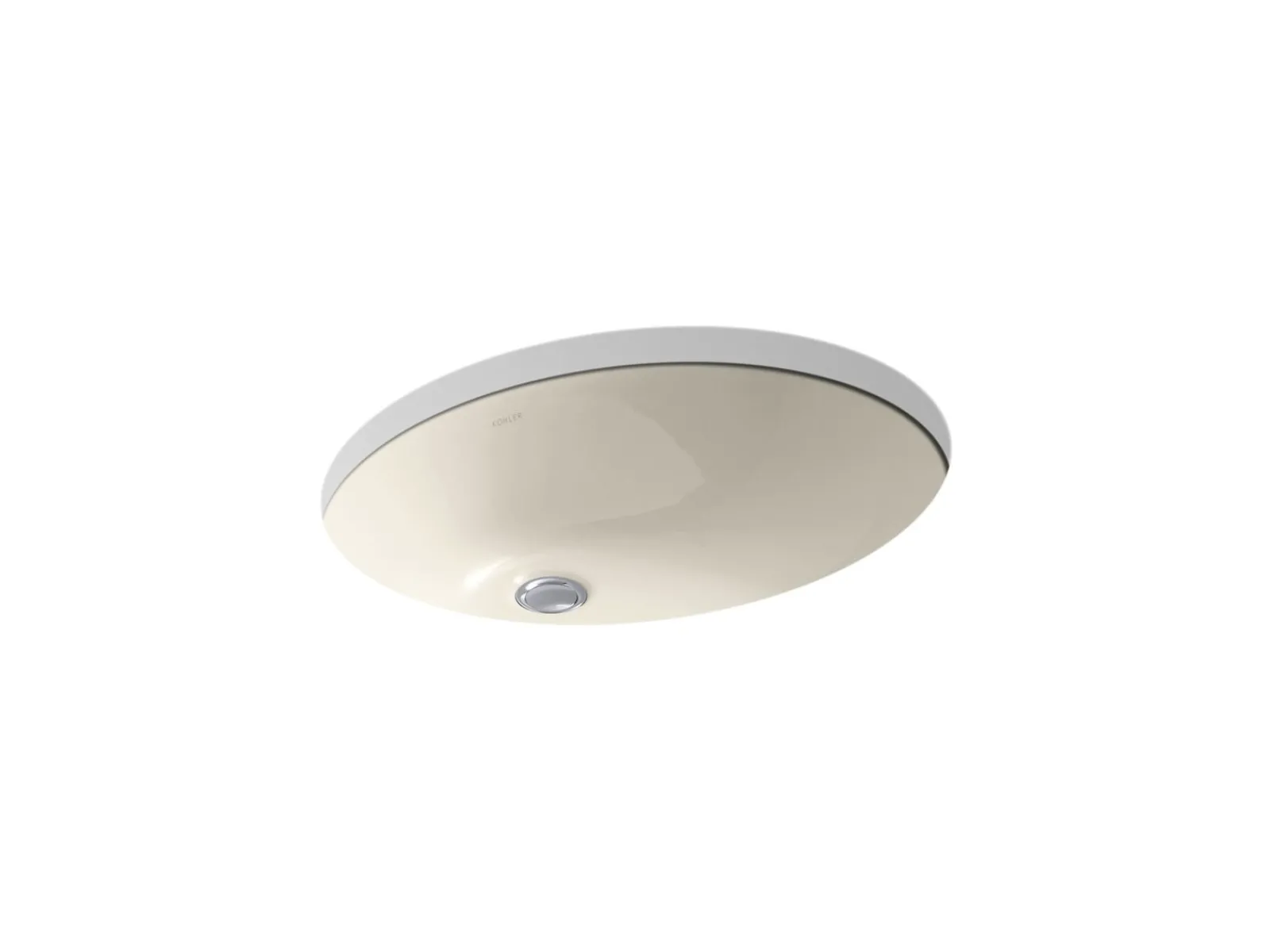 21-1/4" oval undermount bathroom sink with glazed underside, no overflow^Kohler Sale