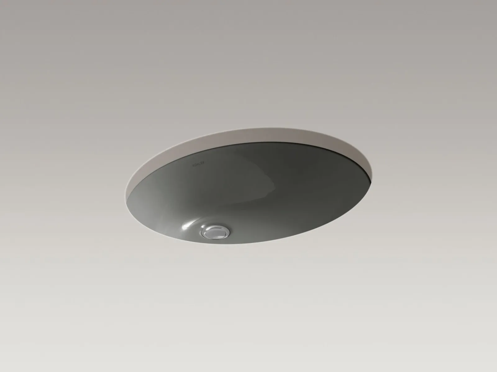 21-1/4" oval undermount bathroom sink with glazed underside, no overflow^Kohler Sale