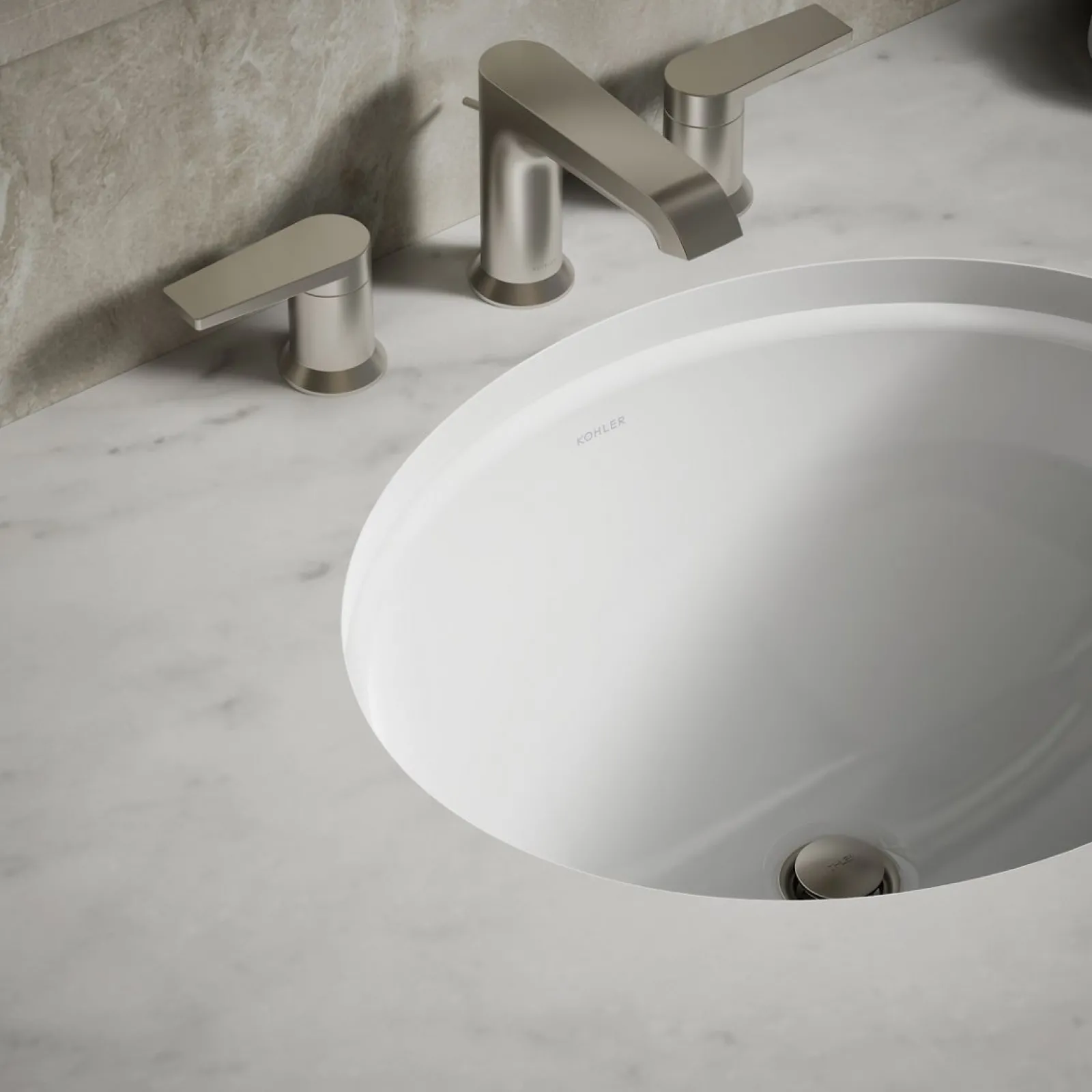 19-1/4" oval undermount bathroom sink, no overflow^Kohler Discount