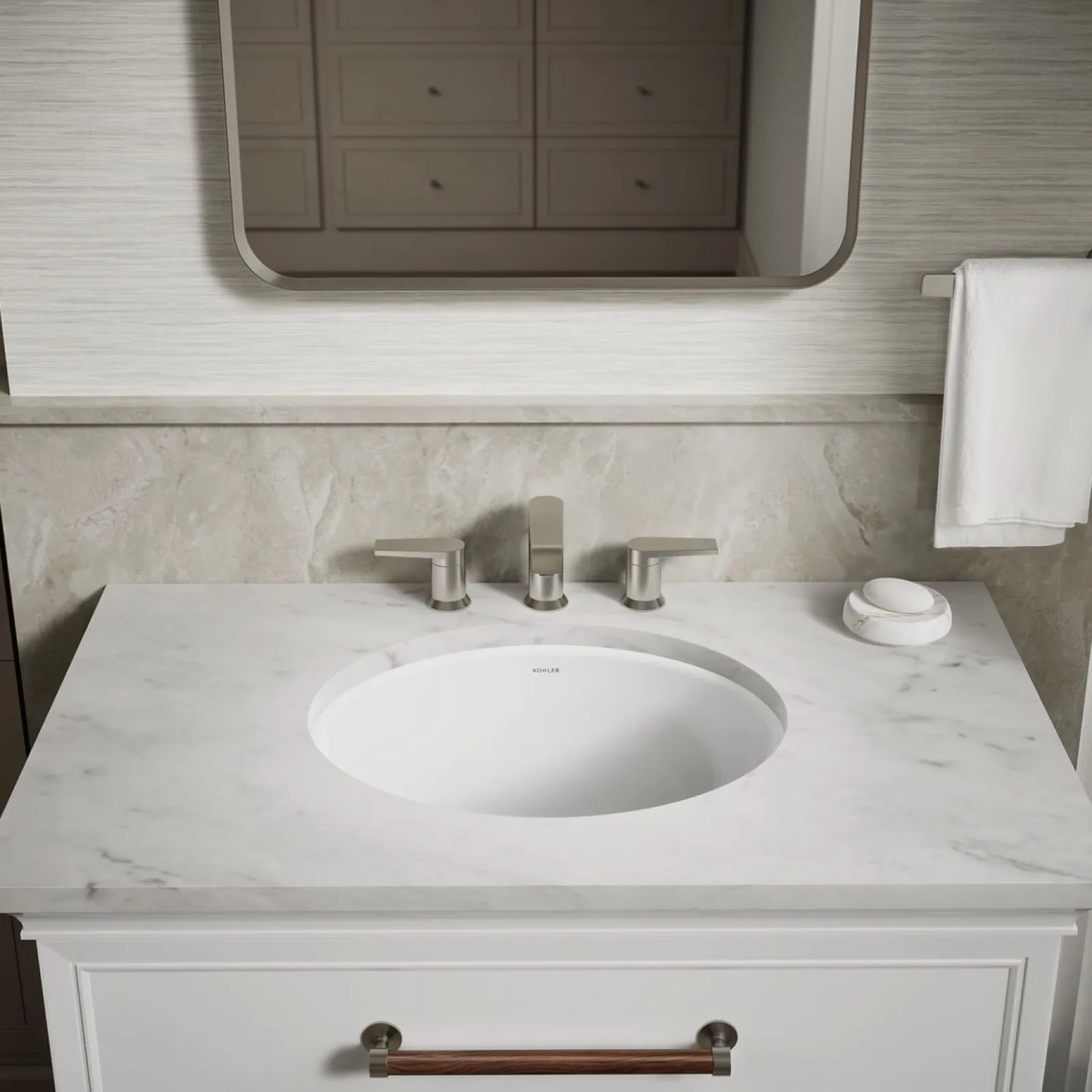 19-1/4" oval undermount bathroom sink, no overflow^Kohler Discount