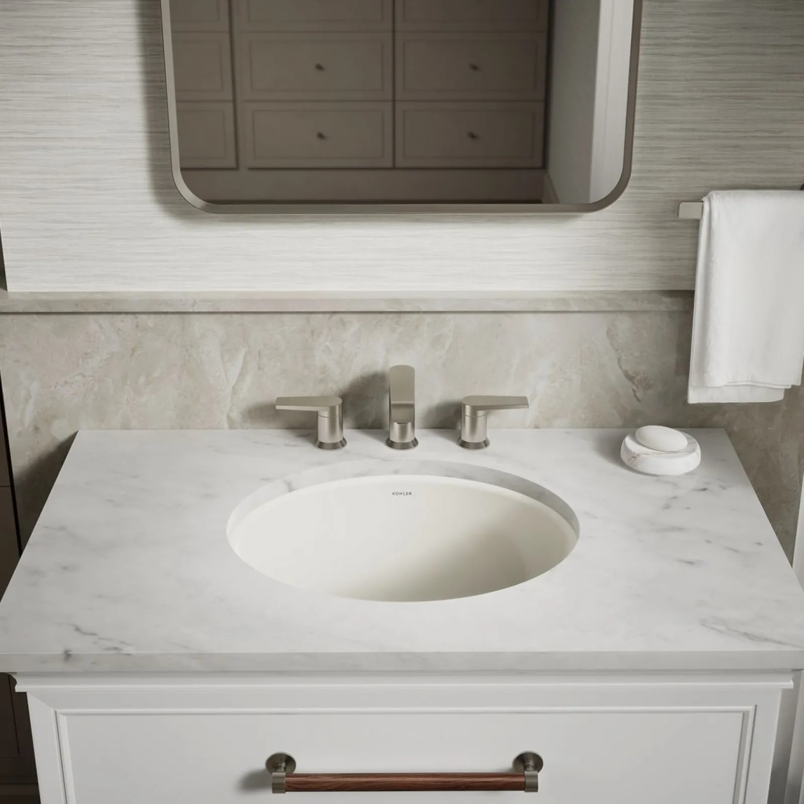 19-1/4" oval undermount bathroom sink, no overflow^Kohler Discount