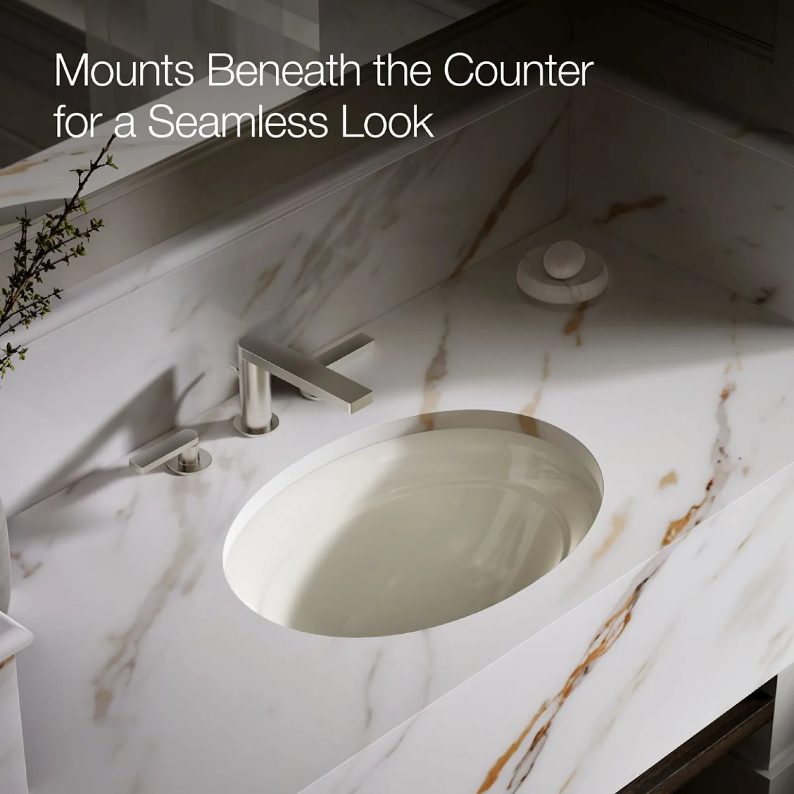 20-3/4" oval undermount bathroom sink, no overflow^Kohler Discount
