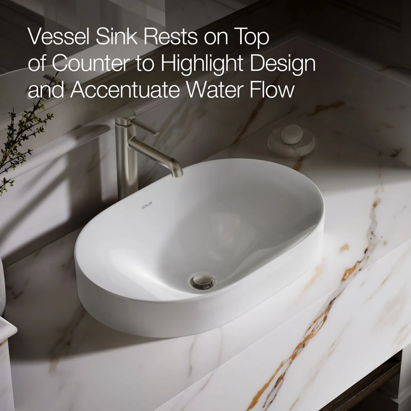 22-3/4" oval vessel bathroom sink^Kohler Sale