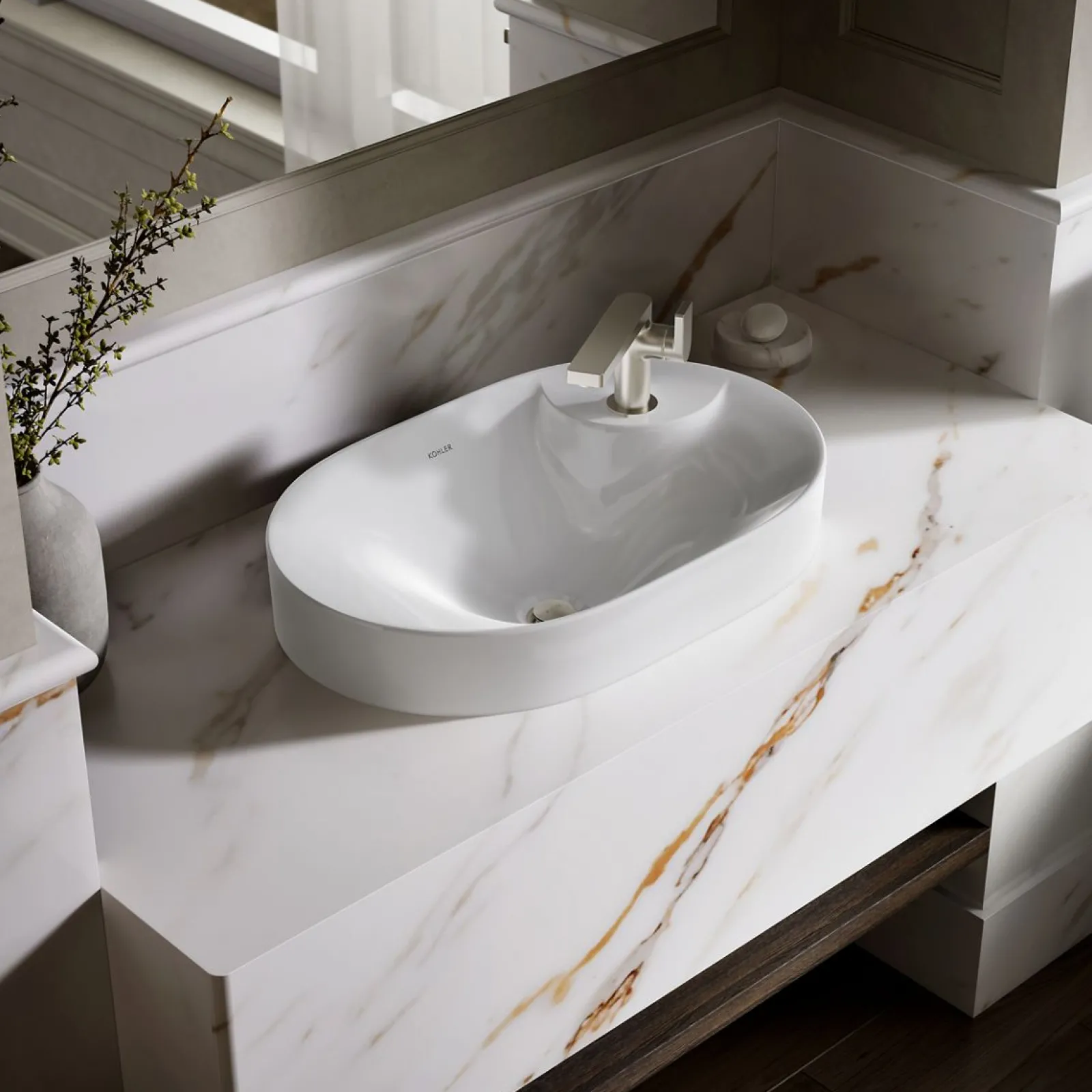 22-3/4" oval vessel bathroom sink^Kohler Online