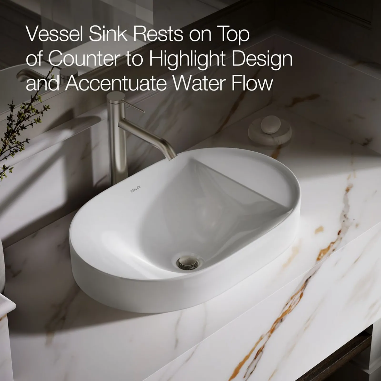 22-3/4" oval vessel bathroom sink^Kohler Best